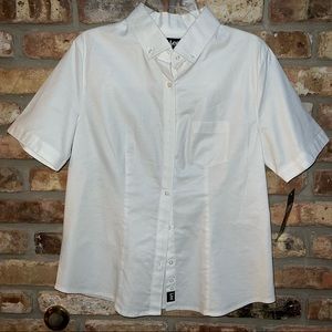 (NWT) Lee women’s short sleeve button down Oxford shirt